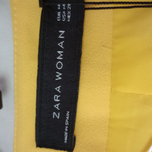 NWT Zara yellow bell sleeve blazer M - Picture 3 of 4